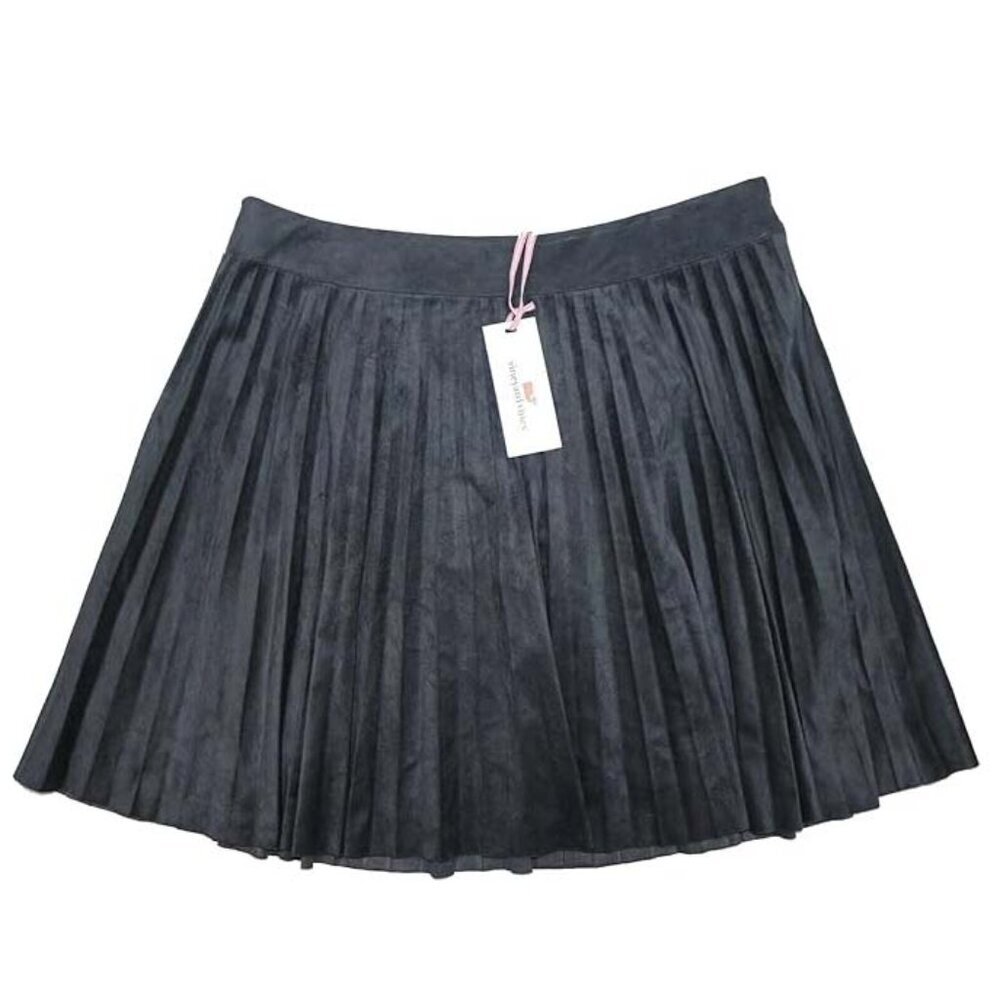 vineyard vines Women's Faux Suede Skirt 10 Grey